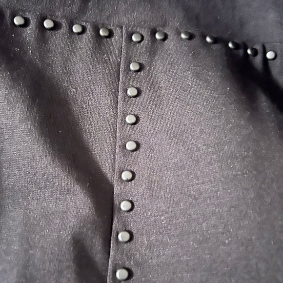 CLASSIQUES ENTIER Nordstrom Black Studded Italian Ponte Knit Skirt Dress 8 NWT - Picture 5 of 13